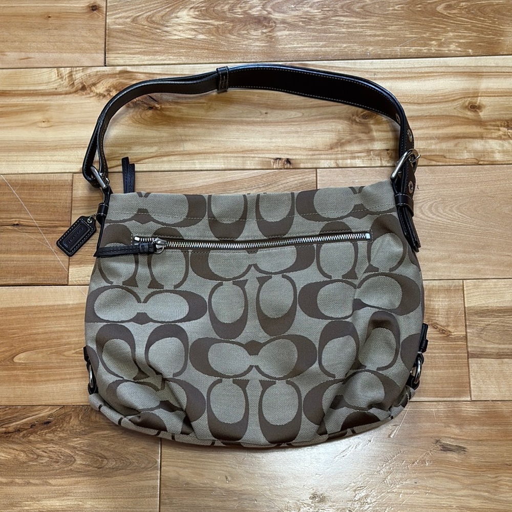 Coach Brown Signature Shoulder Bag